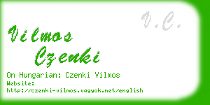 vilmos czenki business card